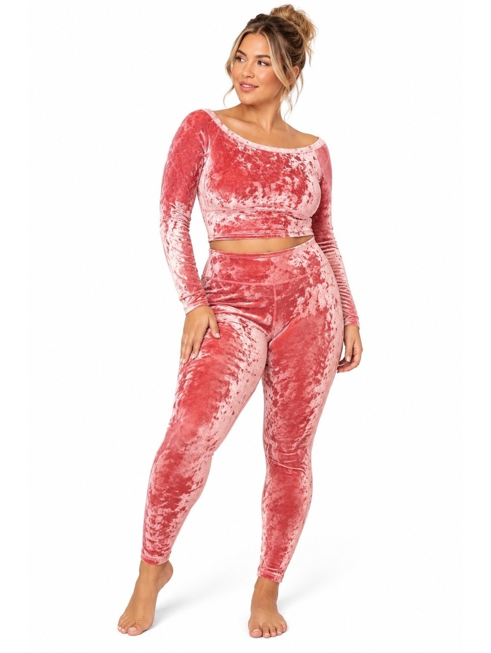 NWT YITTY by Lizzo Plusshy Shaping Velvet Set Eat My Peach 4X
